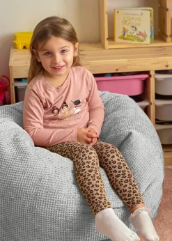 rucomfy Waffle Kids Slouchbag Platinum Grey Beanbag
