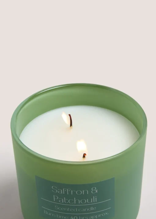 Saffron & Patchouli Scented Jar Candle