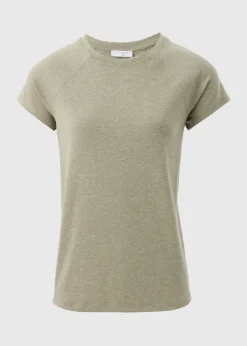 Sage Linen Blend Regular Fit T-Shirt