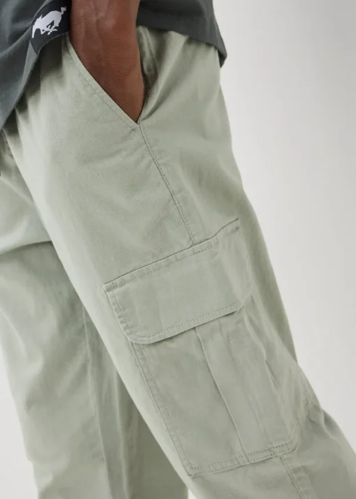 Sage Linen Cargo Trousers