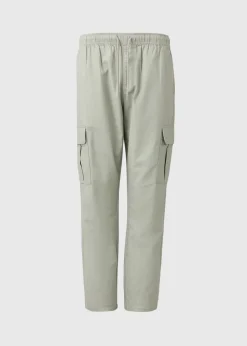 Sage Linen Cargo Trousers