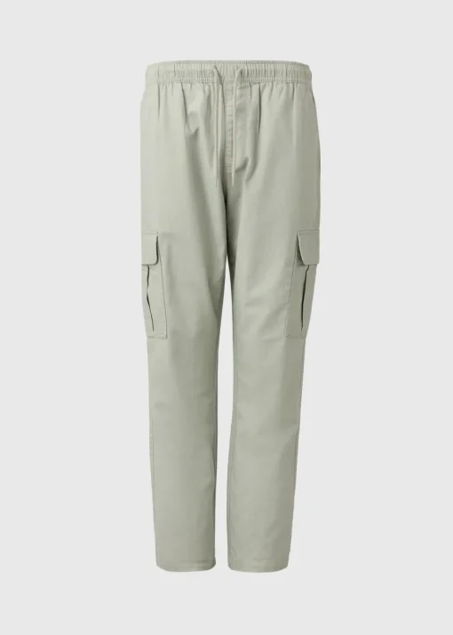 Sage Linen Cargo Trousers