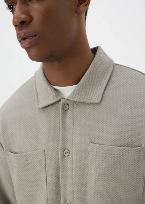 Sage Smart Textured Co Ord Overshirt