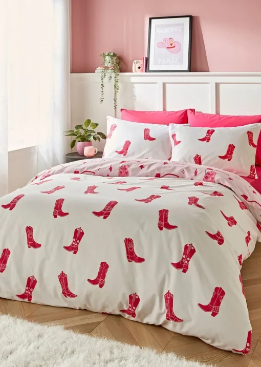 Sassy B Cowgirl Boot Reversible Duvet Cover Set