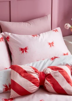 Sassy B Dotty Bows Soft Microfibre Reversible Duvet Cover Set