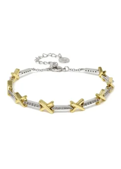 Say It With Gold Kiss Tennis Bracelet