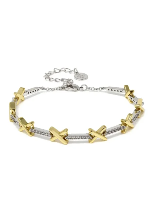 Say It With Gold Kiss Tennis Bracelet