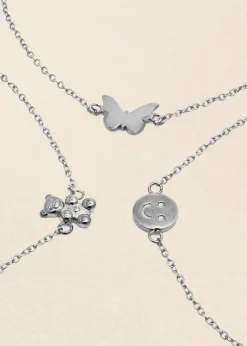 Say It With Silver Children's Smiley Friendship Bracelets