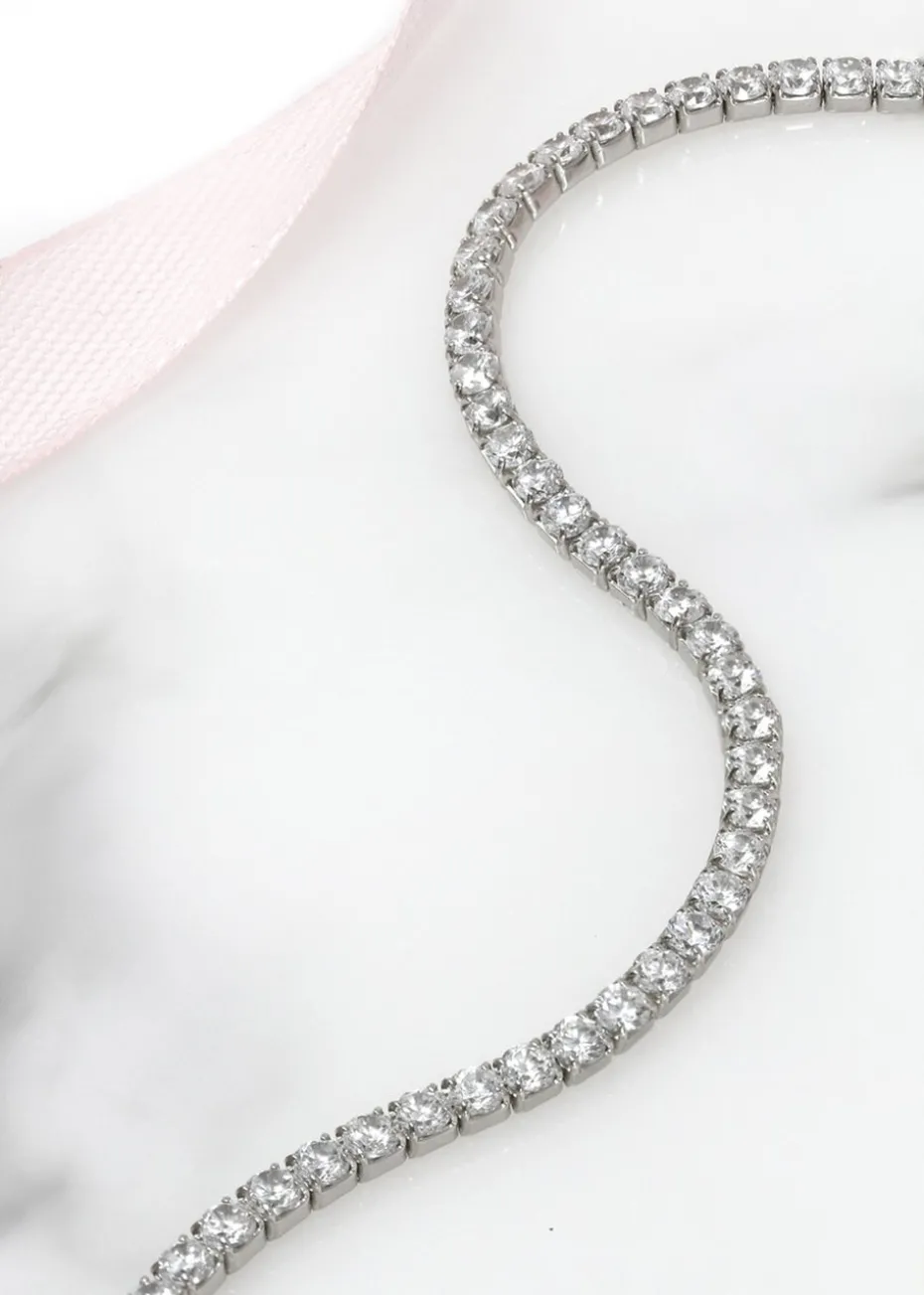 Say It With Silver Tennis Bracelet