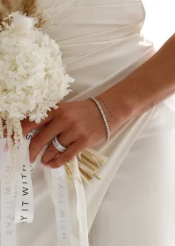 Say It With Silver Tennis Bracelet