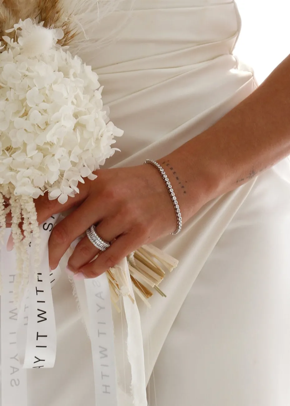 Say It With Silver Tennis Bracelet