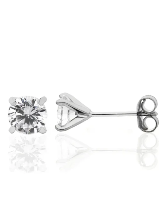 Say It With Sterling Silver Classic Claw Set Earrings
