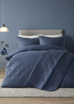 Serene Cavali Dark Blue Pinsonic Bedspread