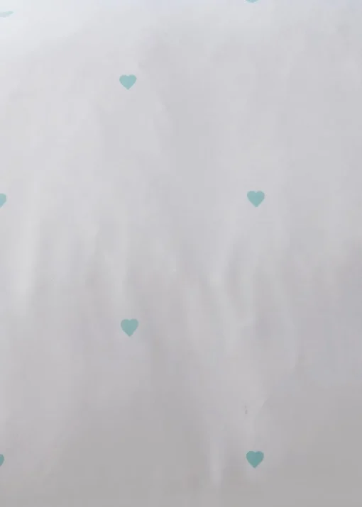 Serene Decorative Heart Blue Duvet Cover Set