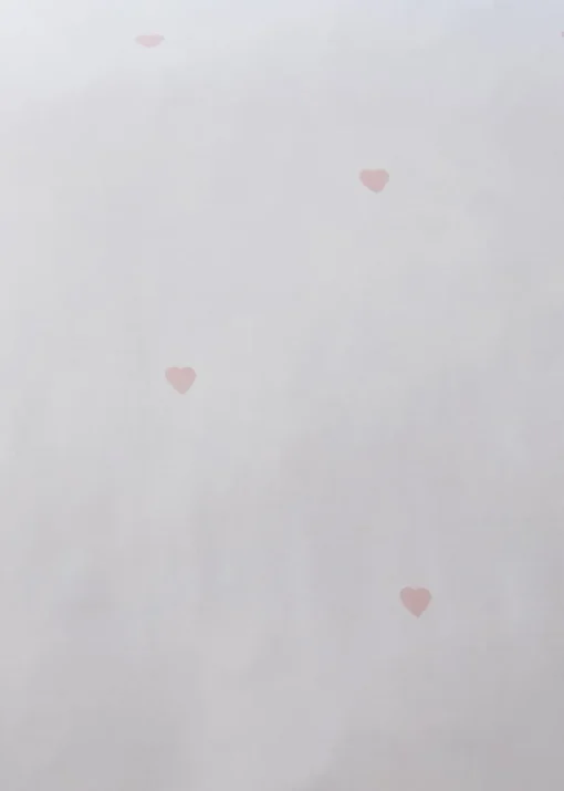 Serene Decorative Heart Pink Duvet Cover Set