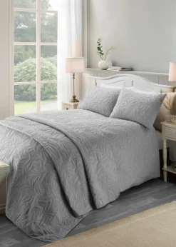 Serene Luana Soft Touch Pinsonic Silver Bedspread