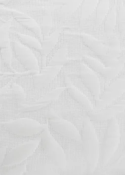 Serene Luana Soft Touch Pinsonic White Bedspread
