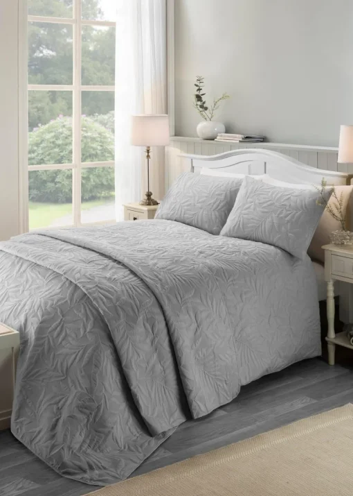 Serene Luana Soft Touch Silver Duvet Cover Set