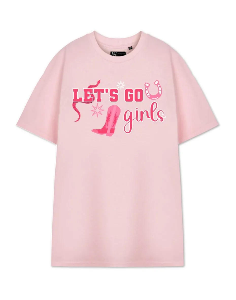 Show Me The Merch Let's Go Girls Pink T Shirt