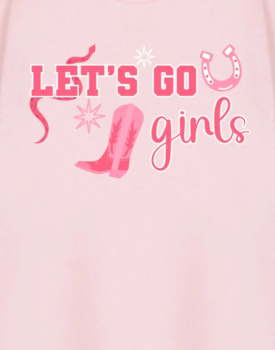 Show Me The Merch Let's Go Girls Pink T Shirt