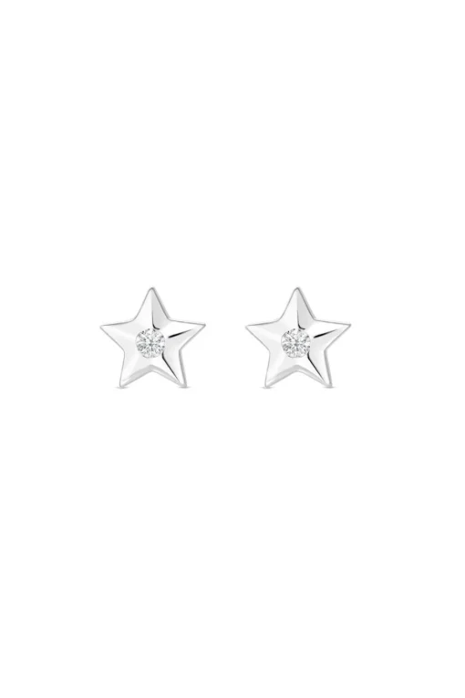 Simply Silver Recycled Sterling Silver 925 Mini Star Stud Earrings