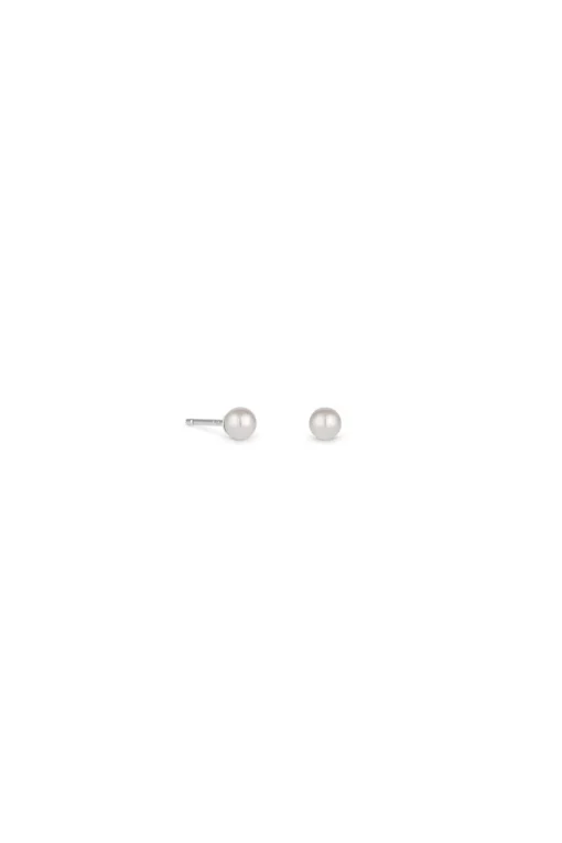 Simply Silver Sterling Silver 925 Pearl Stud Earrings