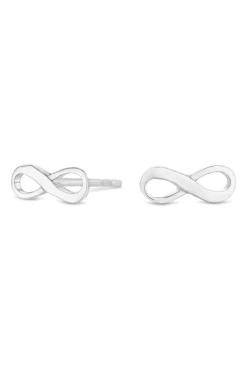 Simply Silver Sterling Silver 925 Infinity Stud Earrings