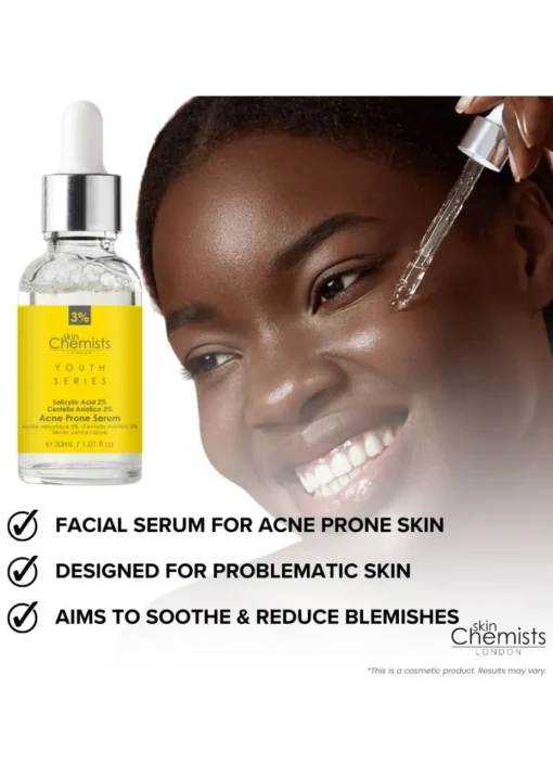SkinChemists Acne Prone Serum Salicylic Acid, Centella Asistica (30ml)