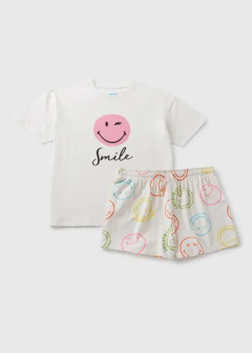 Smiley Cream Short Pyjama Set