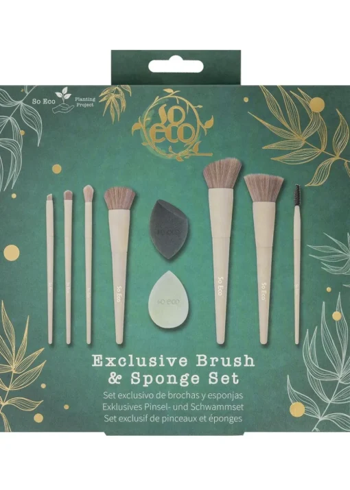 So Eco Dark Green Exclusive Brush & Sponge Set