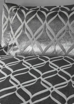 Soiree Belfort Velvet Grey Duvet Cover Set
