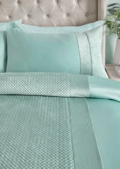 Soiree Iras Velvet Duck Egg Duvet Cover Set