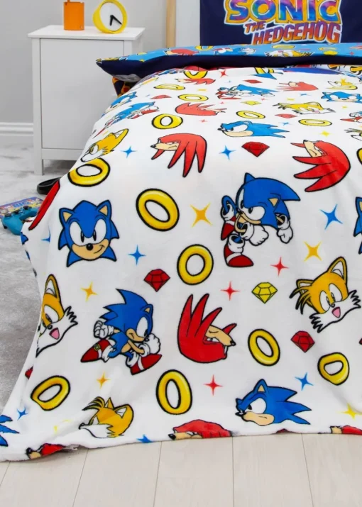 Sonic Multi Colour Liquid Rotary Fleece Throw