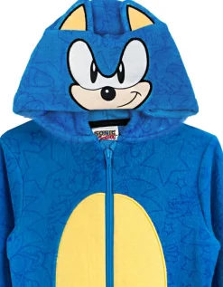 Sonic The Hedgehog Blue Cosplay Boy's 3D Onesie (4-12 Years)