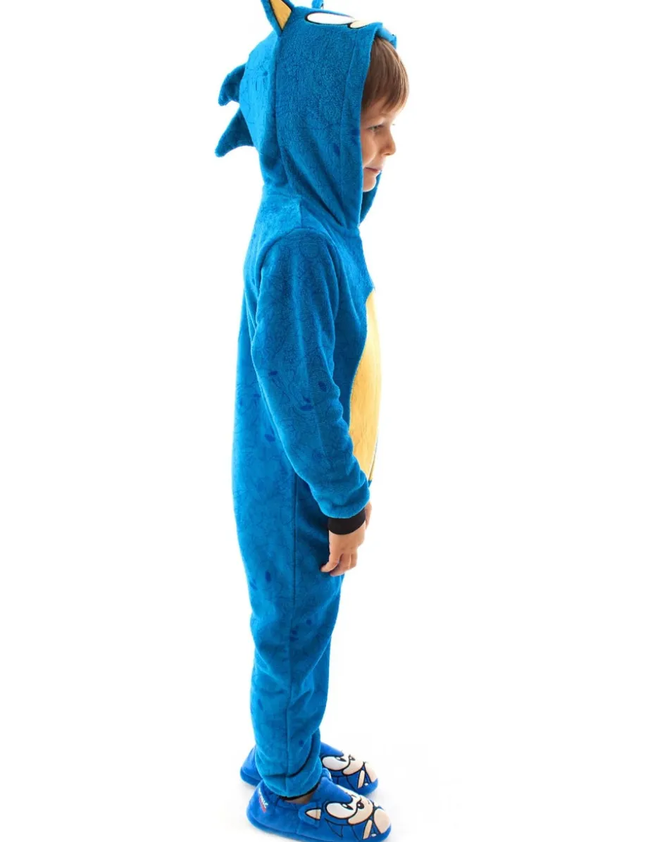 Sonic The Hedgehog Blue Cosplay Boy's 3D Onesie (4-12 Years)