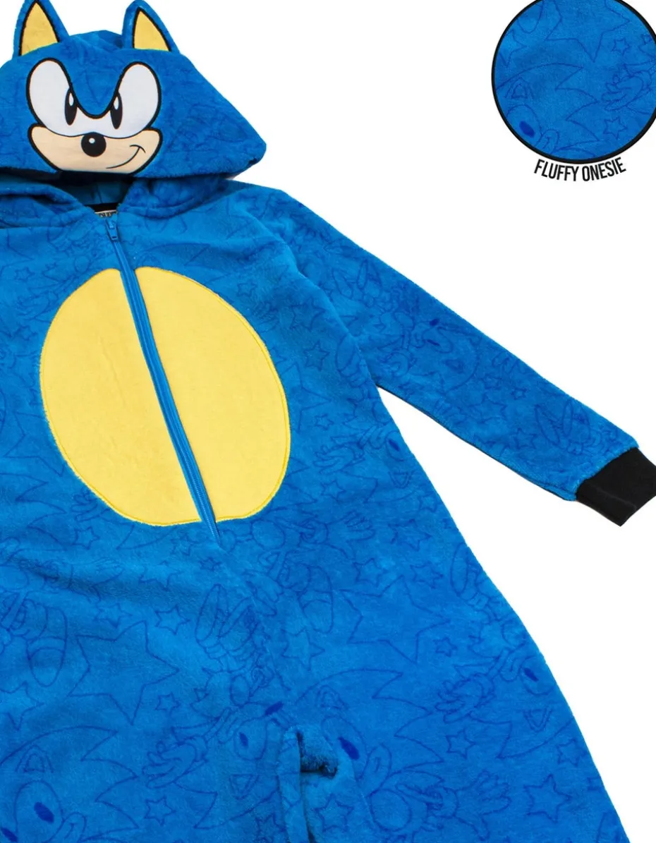 Sonic The Hedgehog Blue Cosplay Boy's 3D Onesie (4-12 Years)