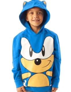 Sonic The Hedgehog Blue 3D Ears Boy's Hoodie (4-8 years)