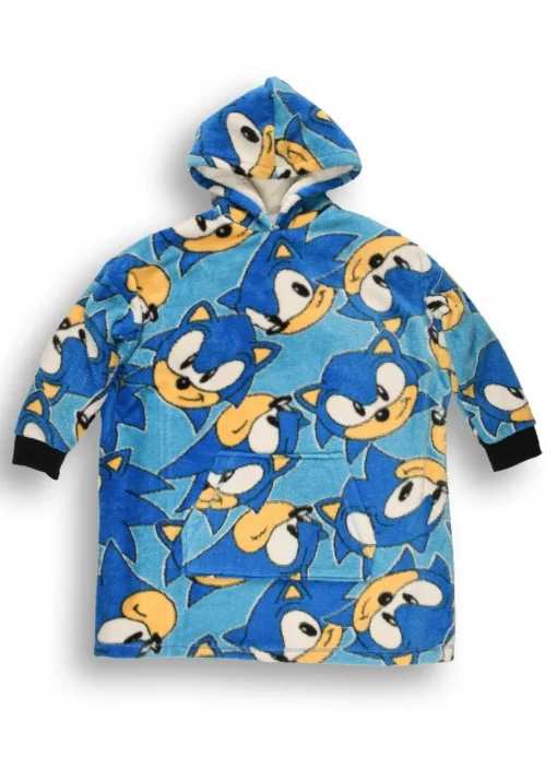 Sonic The Hedgehog Boys Blue Hooded Blanket