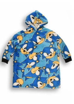 Sonic The Hedgehog Boys Blue Hooded Blanket
