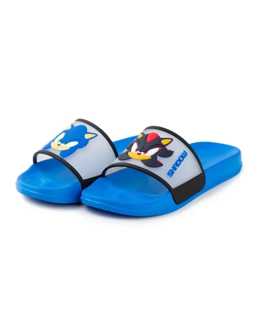 Sonic The Hedgehog Kids Blue Sliders (Younger 10-3 Older)