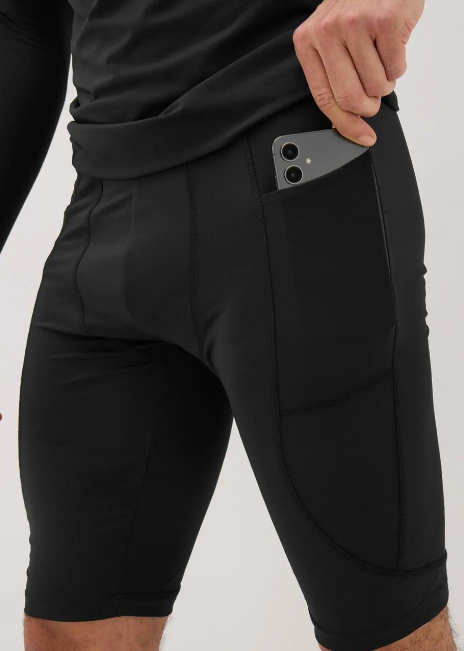 Souluxe Black Base Layer Shorts
