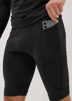 Souluxe Black Base Layer Shorts