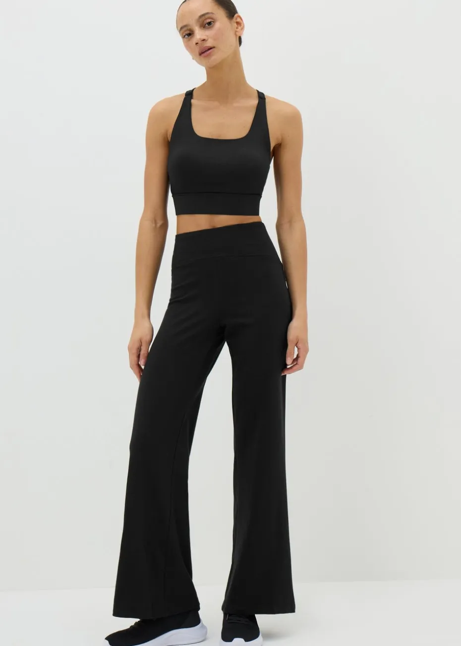 Souluxe Black Bootleg Jogging Bottoms