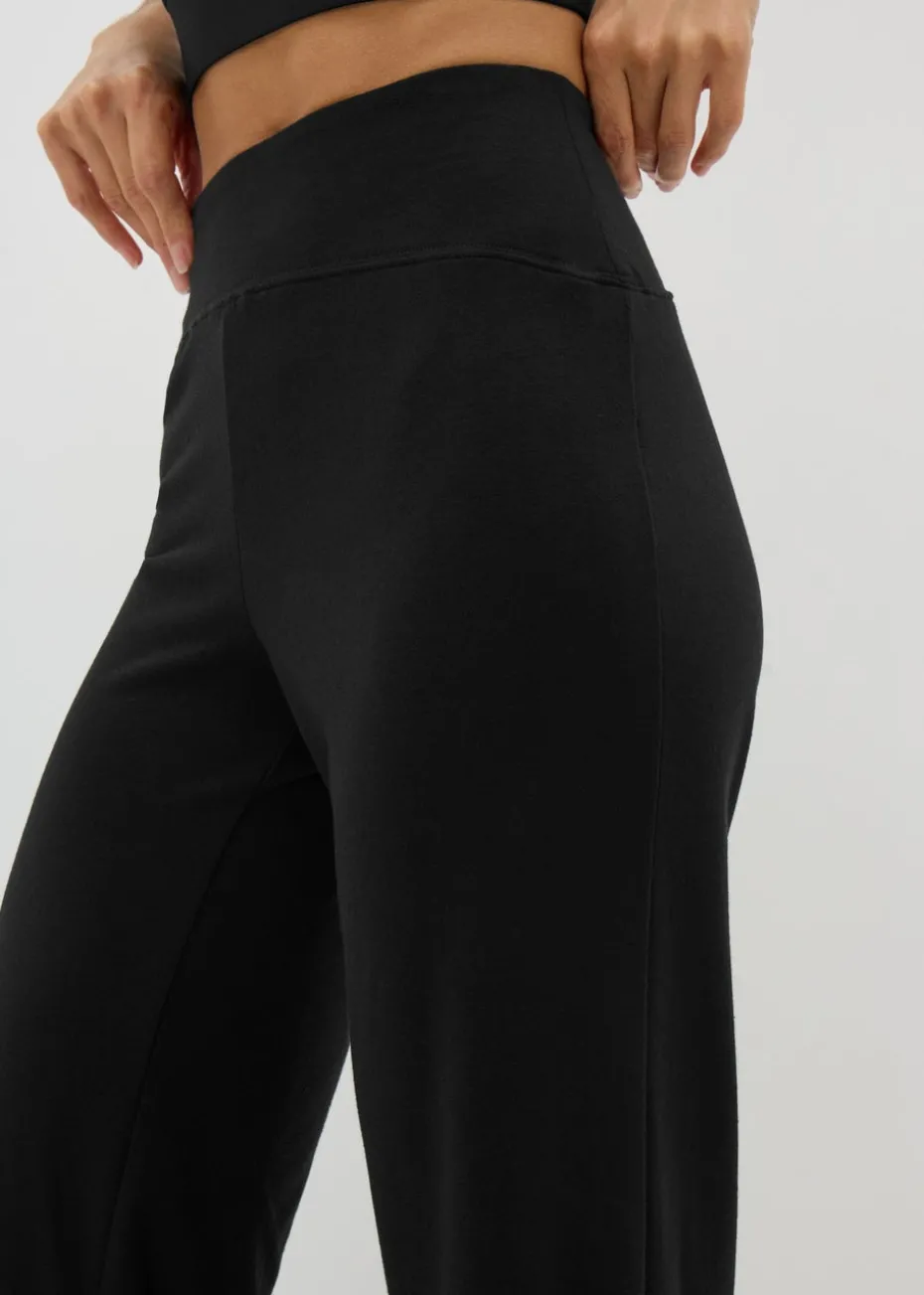 Souluxe Black Bootleg Jogging Bottoms
