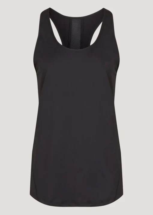 Souluxe Black Mesh Sports Vest Top