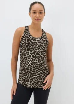 Souluxe Brown Leopard Vest Top