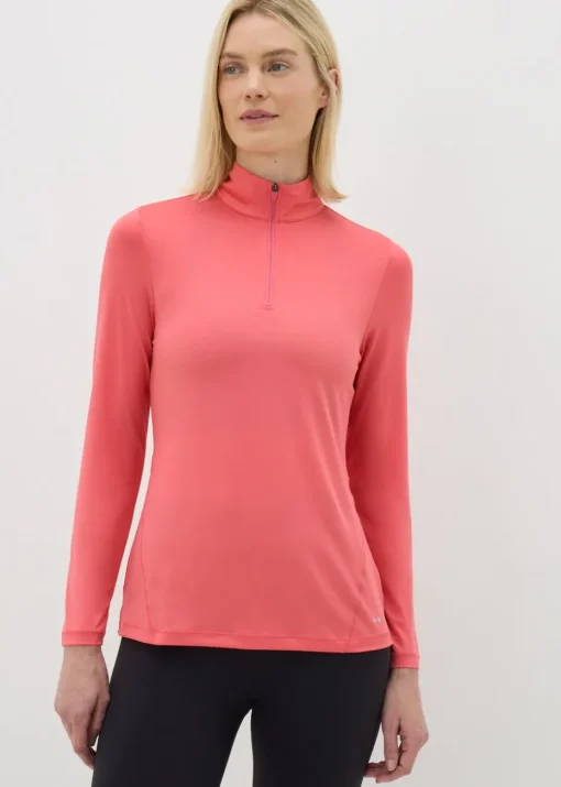Souluxe Coral Half Zip Top