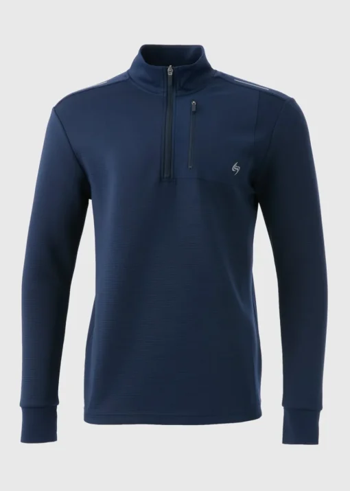 Souluxe Navy Quarter Zip Sweatshirt