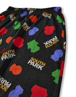 South Park Black All Over Print Bottoms Pyjama Set
