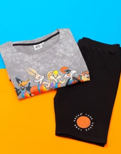Space Jam Grey Character Shortie Pyjamas